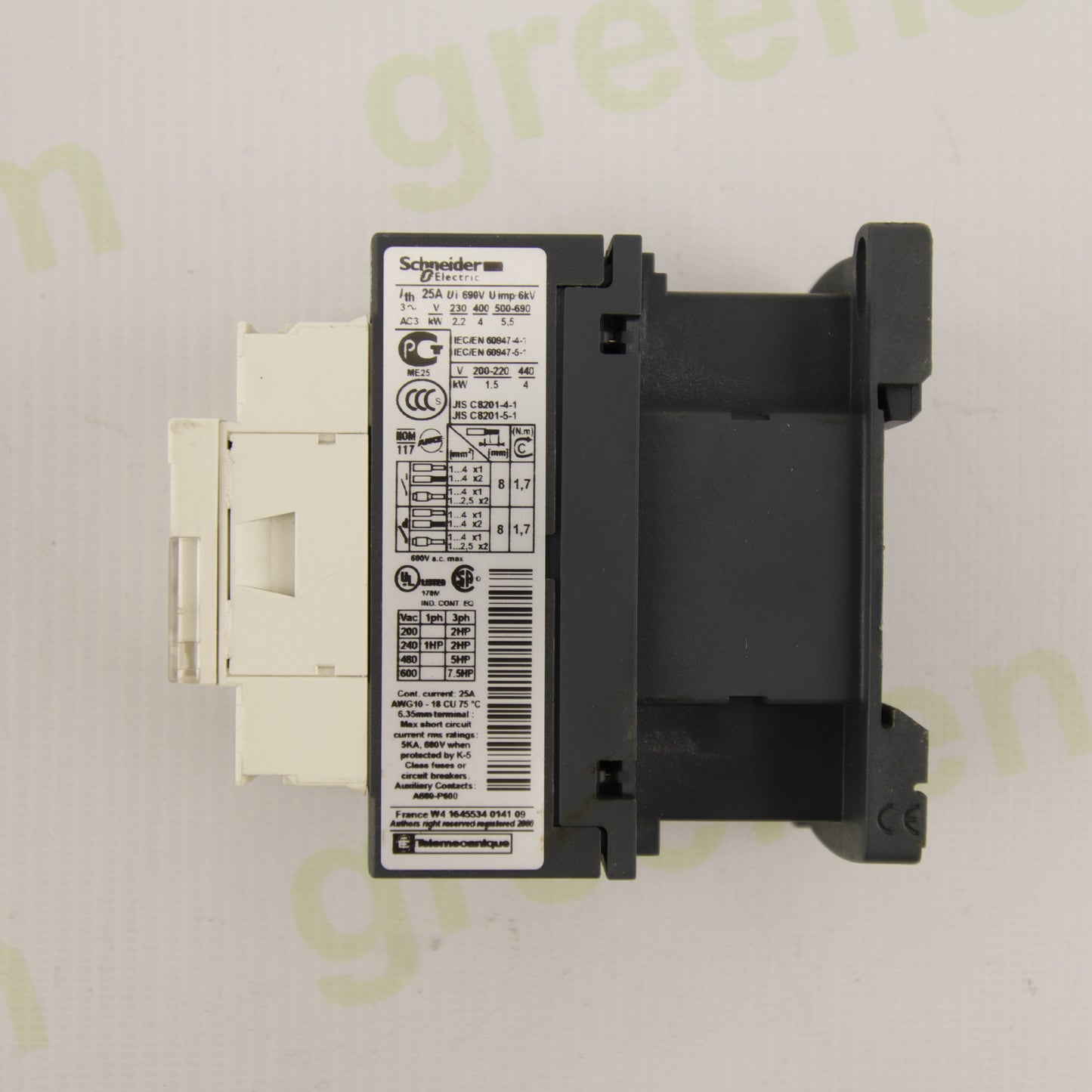 Schneider Electric LC1D09 – 3P 9A AC-3 Contactor | 690V AC | TeSys D Series | With Auxiliary Contacts 1NO + 1NC