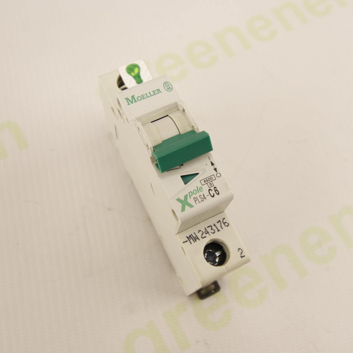 Moeller Xpole PLS4-C6-MW – 1P 6A Curve C MCB | 4.5kA | 230/400V AC | Xpole Series | Code 243176 | IEC/EN 60898