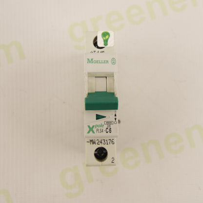 Moeller Xpole PLS4-C6-MW – 1P 6A Curve C MCB | 4.5kA | 230/400V AC | Xpole Series | Code 243176 | IEC/EN 60898