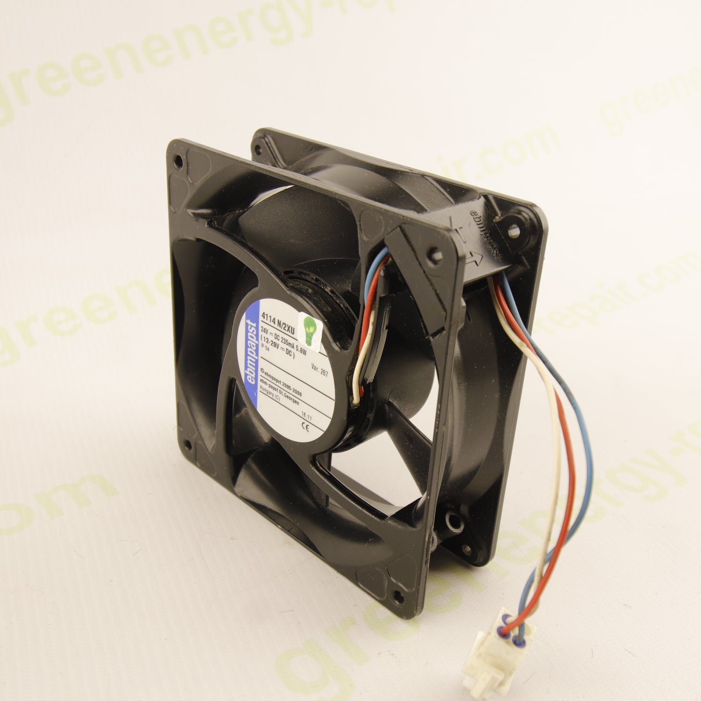 ebm-papst 4114 N/2XU – 119×119×38 mm Axial Fan | 24V DC | 5.6W | IP54 | 4-Wire with Connector