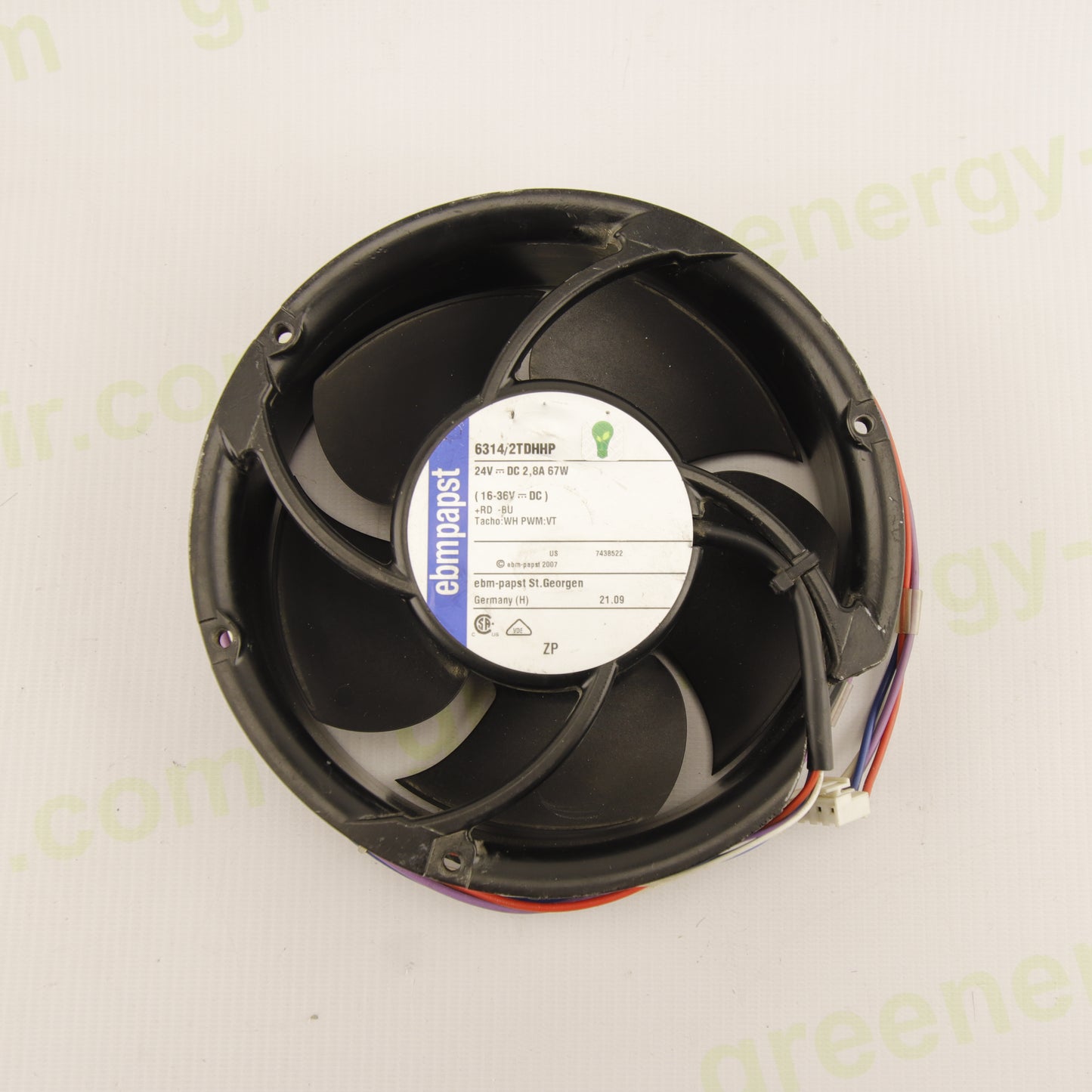 EBM-PAPST 6314/2TDHHP Axial Cooling Fan 24V DC 67W with PWM Speed Control and Tachometer Output