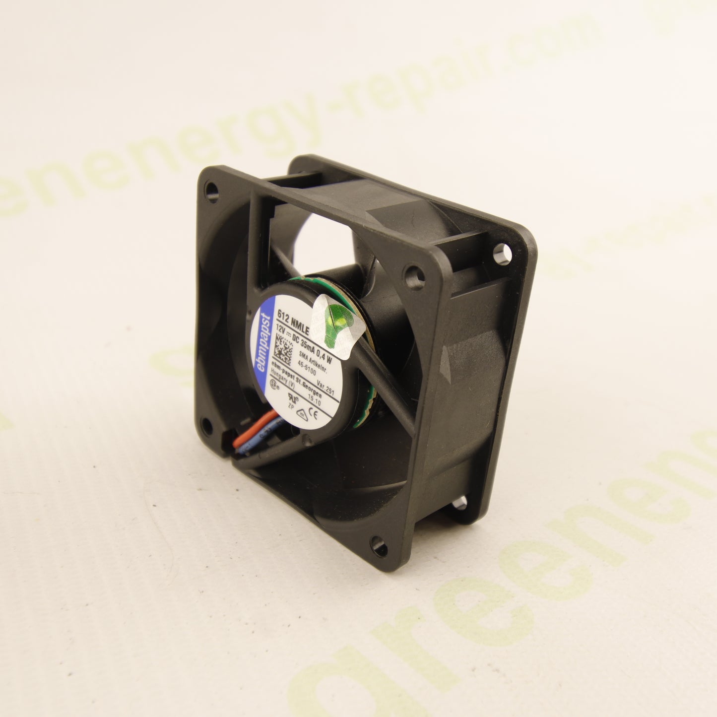 ebm-papst 612 NMLE Axial Fan – 12 V DC – 35 mA – 0.4 W – SMA Part No. 46-5100 – with Connector