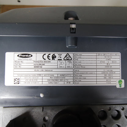 Fronius Eco 25.0-3-S – 25kW Solar Inverter | 25000VA | 3-Phase 400V | 1 MPPT | IP66 | WLAN/LAN | PN 4,210,056,040