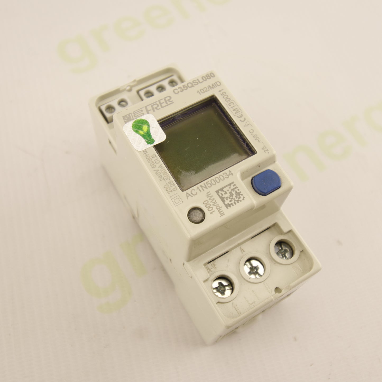 SFERA C35QSL080 MID – Single-Phase Energy Meter | 230V | 80A | LCD Display | DIN Rail | MID Certified | AC1N500034