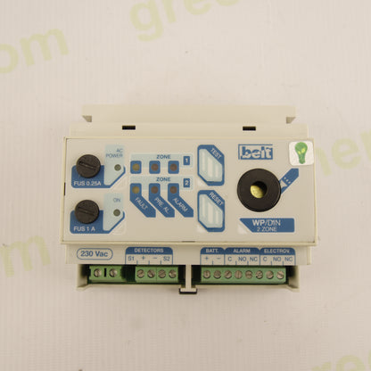 Belt B20-WP/DIN2 Gas Detection Control Panel – 2 Zones – 230VAC – Alarm Outputs + Solenoid Valve Control – Made in Italy