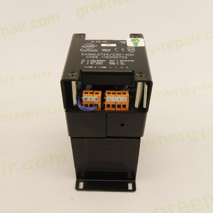 Eurogi EAGML0724/230-400 – Industrial Power Supply AC/DC 230/400VAC → 24VDC 7A (168W) – Built-in 10A Fuse – DIN Panel Mount – Code 11E000702