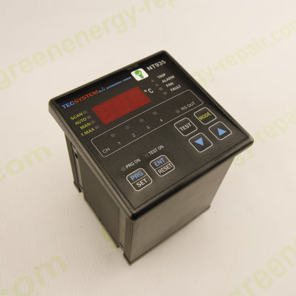 Tecsystem NT935 – Temperature Control Unit & Protection Relay – 4 Channels – PT100 Inputs – Digital Display – Alarm/Trip/Fan Outputs