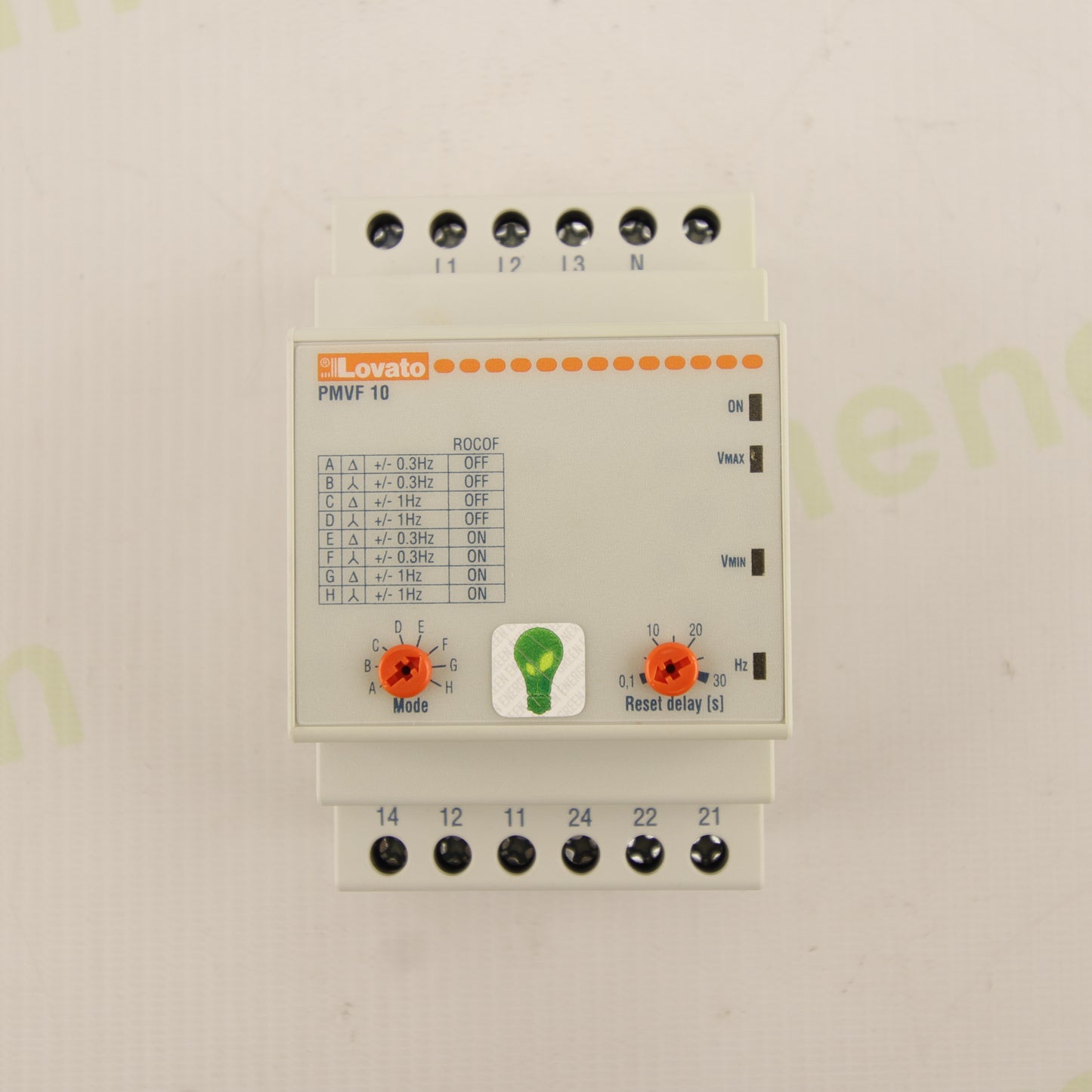 Lovato PMVF10 Multifunction Protection Relay – 3PH+N TRMS – Voltage & Frequency Monitoring 400V