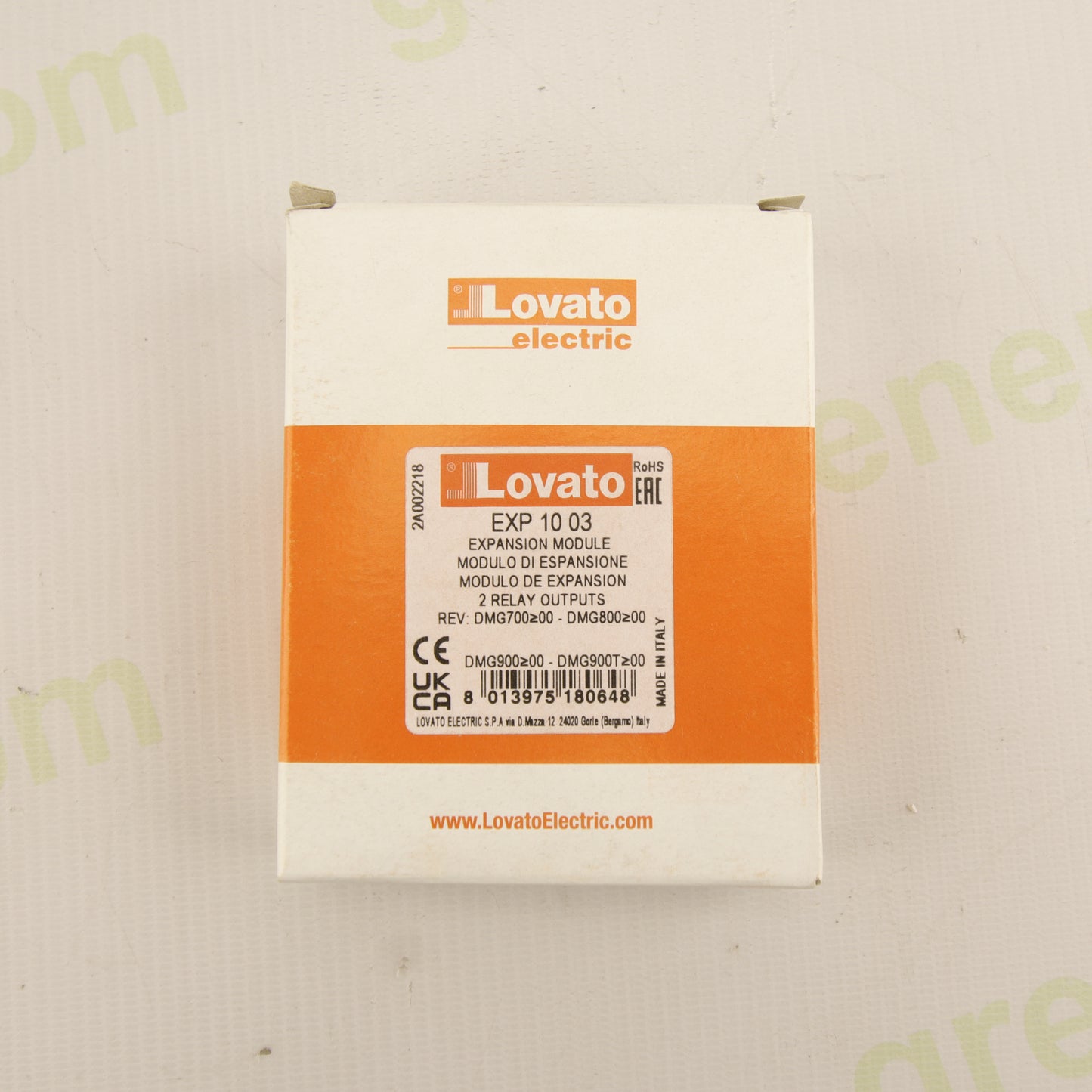 Lovato Electric EXP 10 03 Expansion Module For DMG700/800/900 | 2 Relay Outputs (NO+NC)