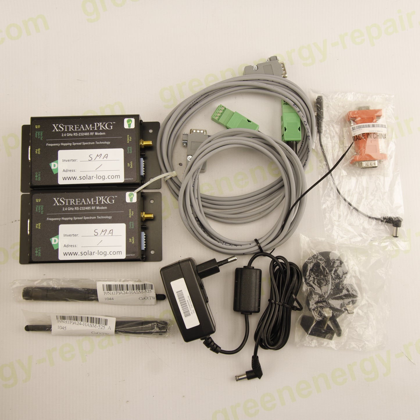 Solar-Log XSTREAM-PKG RF Modem Kit – RS232/485 2.4GHz Wireless Set – For Photovoltaic Monitoring – SMA Compatible