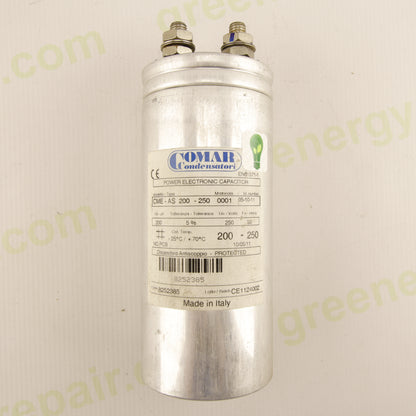 Comar CME-AS 200-250 Power Capacitor – 200µF 250VAC – Industrial Electronic Capacitor – Code 8252385