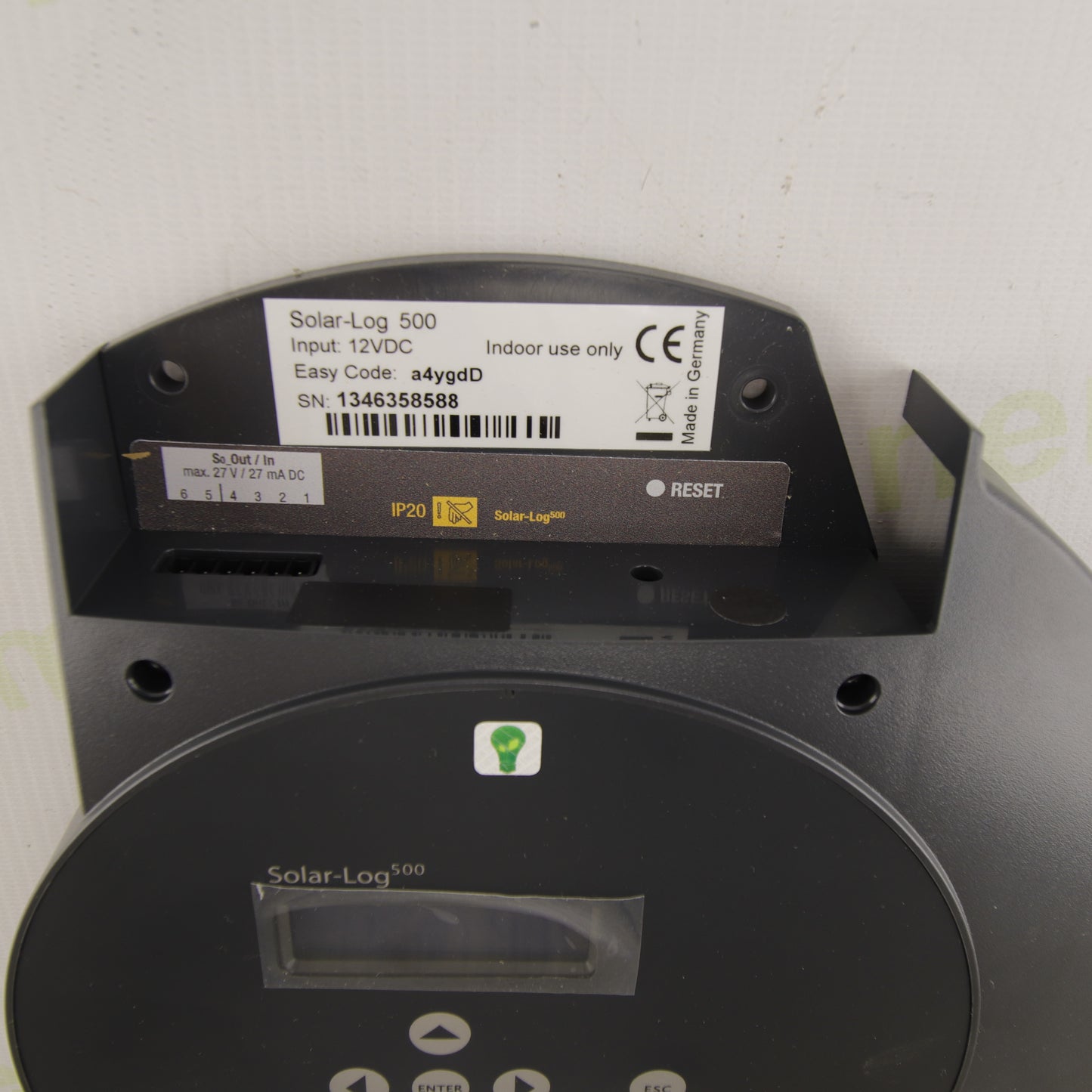 Solar-Log | Solarlog 500 Data Logger | Universal PV Monitoring Device | Ethernet Connectivity | Art. No. 210501 (KI10475) | Display & Control Panel | Includes Accessories