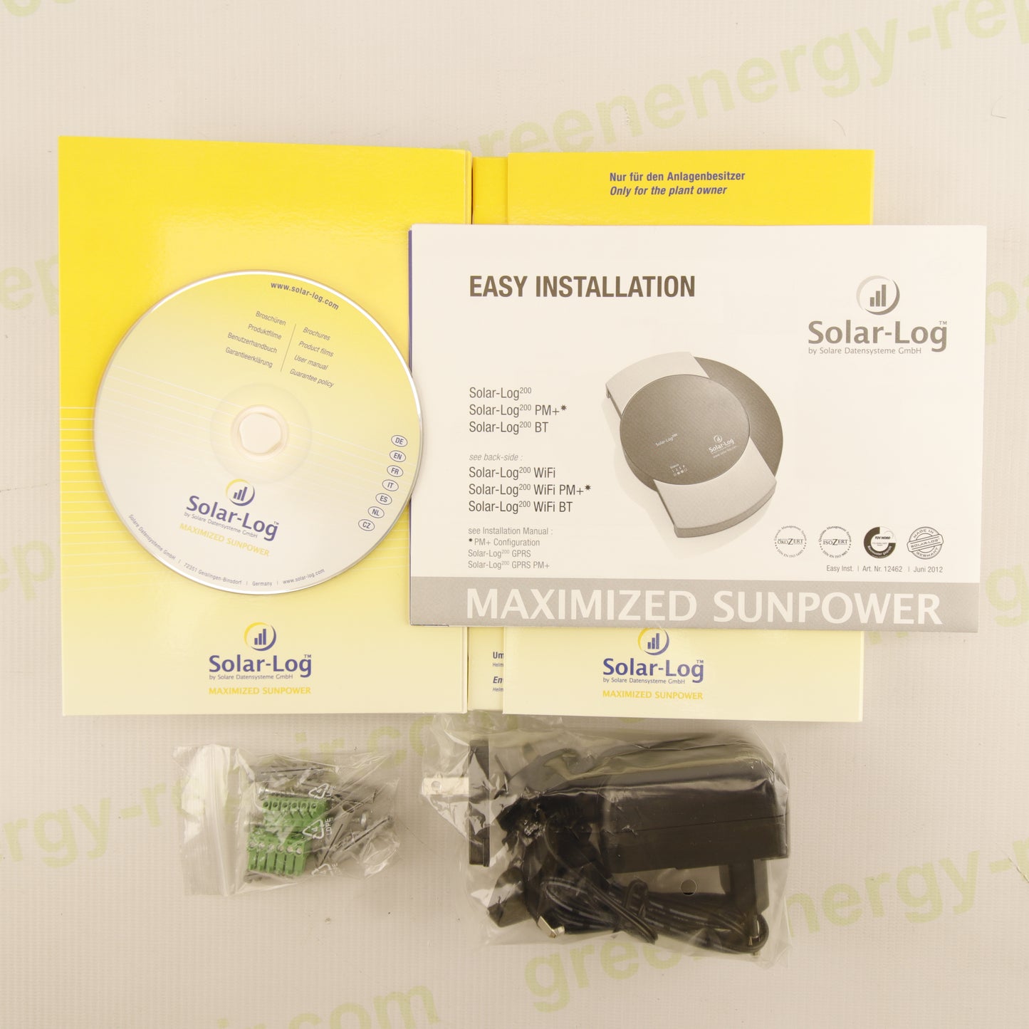 Solar-Log | Solarlog 200 BT Data Logger | Model KD16402 | Bluetooth-Enabled PV Monitoring | Web Interface Access | For Small to Mid-Size Solar Systems | Includes Software & Power Adapter