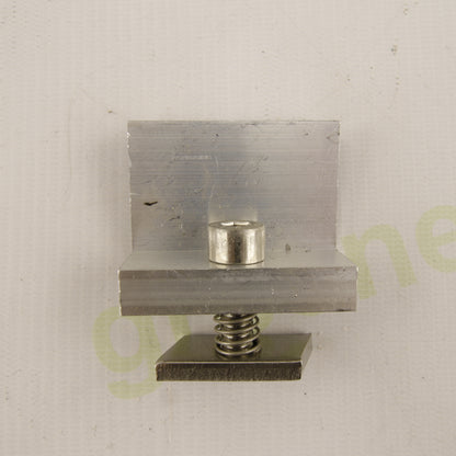 Enerpoint Aluminum End Clamp 38 mm for G, E & H Profiles – Spring Loaded PV Module Mounting Clamp | Made in Italy | Pack of 10