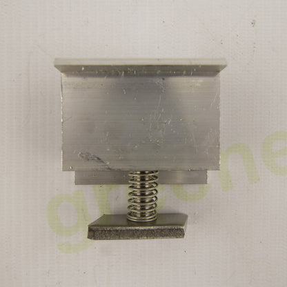 Enerpoint Aluminum End Clamp 38 mm for G, E & H Profiles – Spring Loaded PV Module Mounting Clamp | Made in Italy | Pack of 10