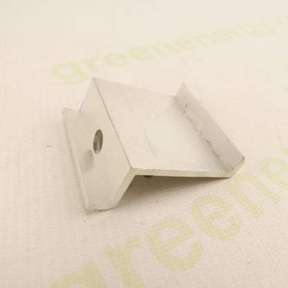 Enerpoint Aluminum End Clamp 50 mm for G, E & H Profiles – PV Module Mounting Bracket | Made in Italy | Pack of 16