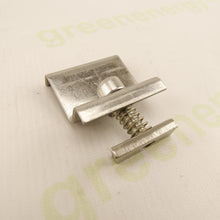 Enerpoint Stainless Steel End Clamp 38 mm for F Profiles – PV Module Mounting Clamp with Spring | Made in Italy | Pack of 10