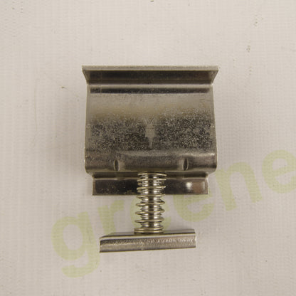 Enerpoint Stainless Steel End Clamp 38 mm for F Profiles – PV Module Mounting Clamp with Spring | Made in Italy | Pack of 10