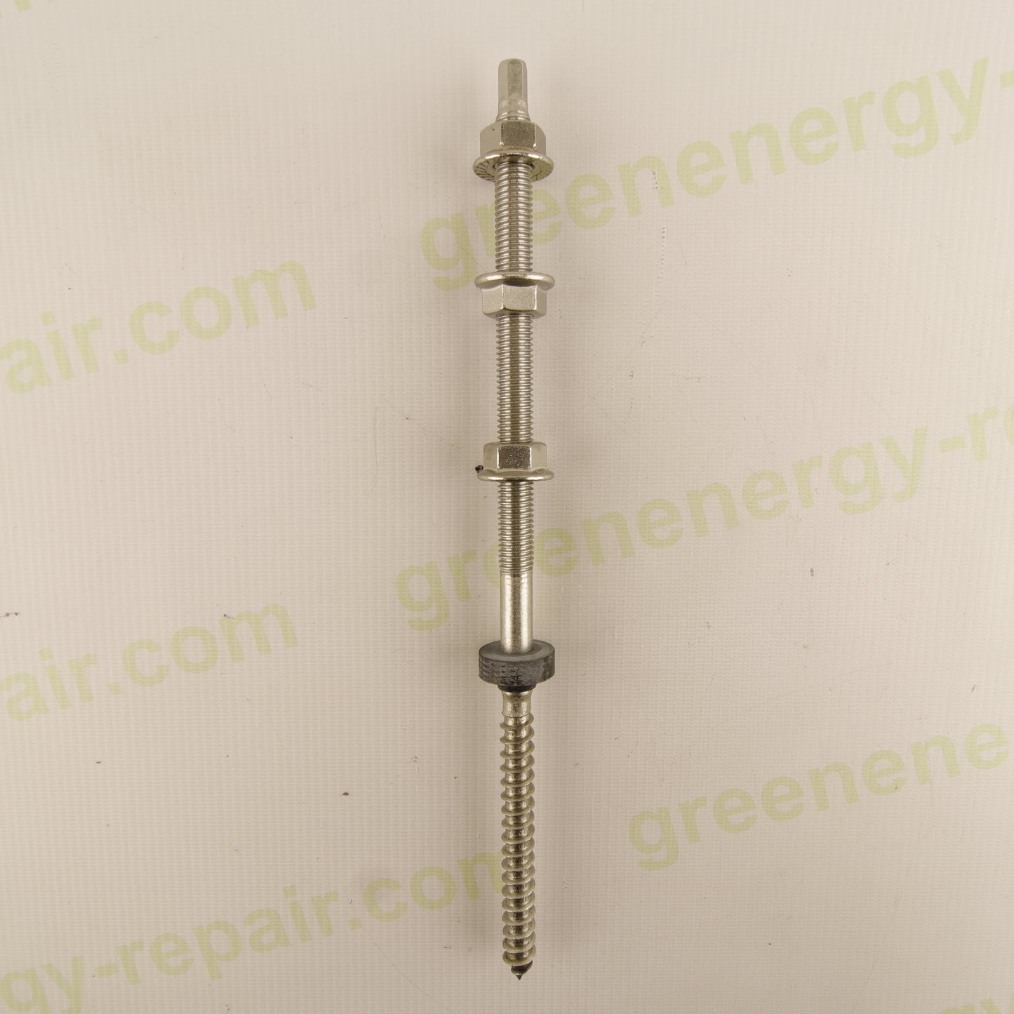 Enerpoint Double Thread Screw F10 L300 mm Stainless Steel 304 for Wood – PV Mounting Fastener | Made in Italy |