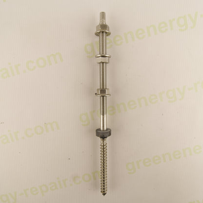 Enerpoint Double Thread Screw F10 L300 mm Stainless Steel 304 for Wood – PV Mounting Fastener | Made in Italy |