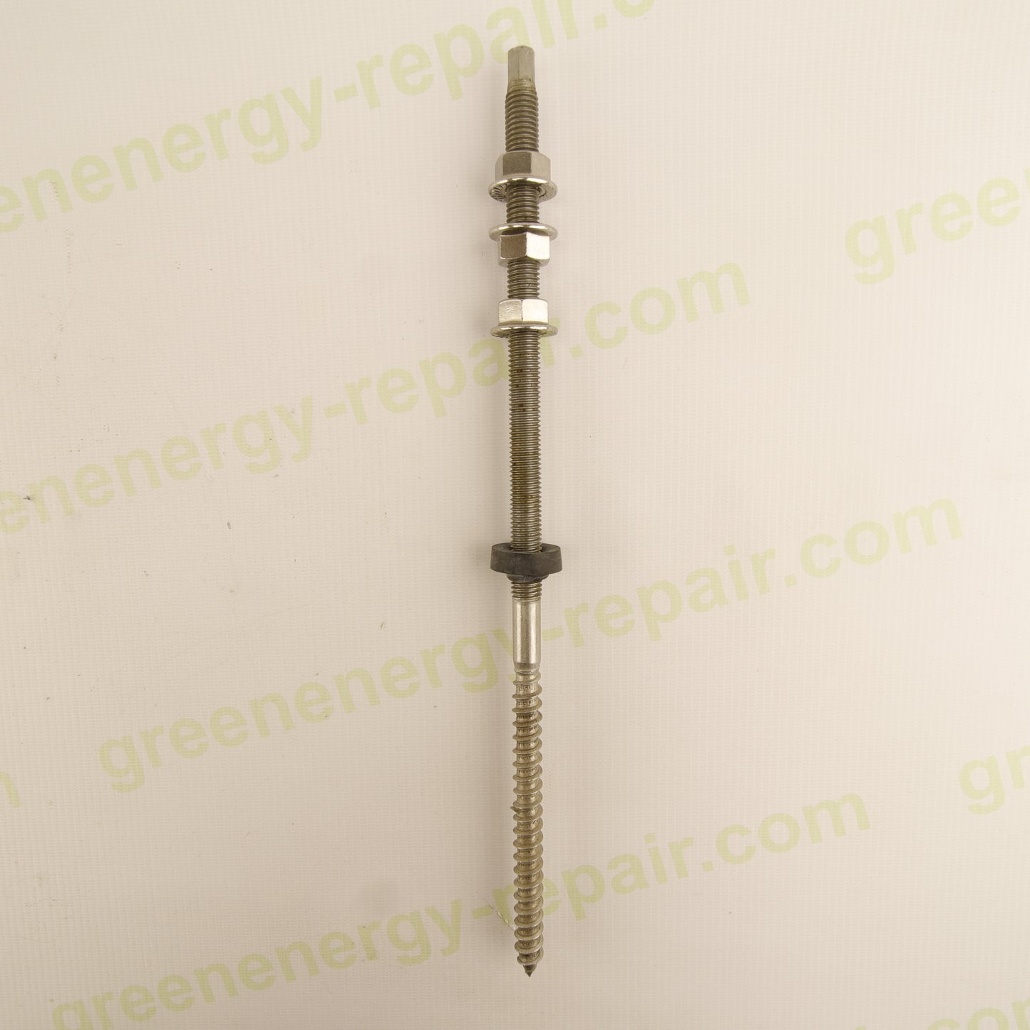 Enerpoint Double Thread Screw F10 L350 mm Stainless Steel 304 for Wood – PV Mounting Fastener | Made in Italy |
