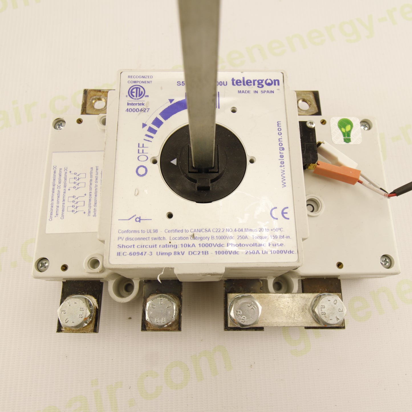 ABB Aurora Central Telergon S5-02504PR00U – DC Photovoltaic Disconnect Switch | 1000 Vdc | 250 A | 10 kA | Industrial Solar Inverter Isolator