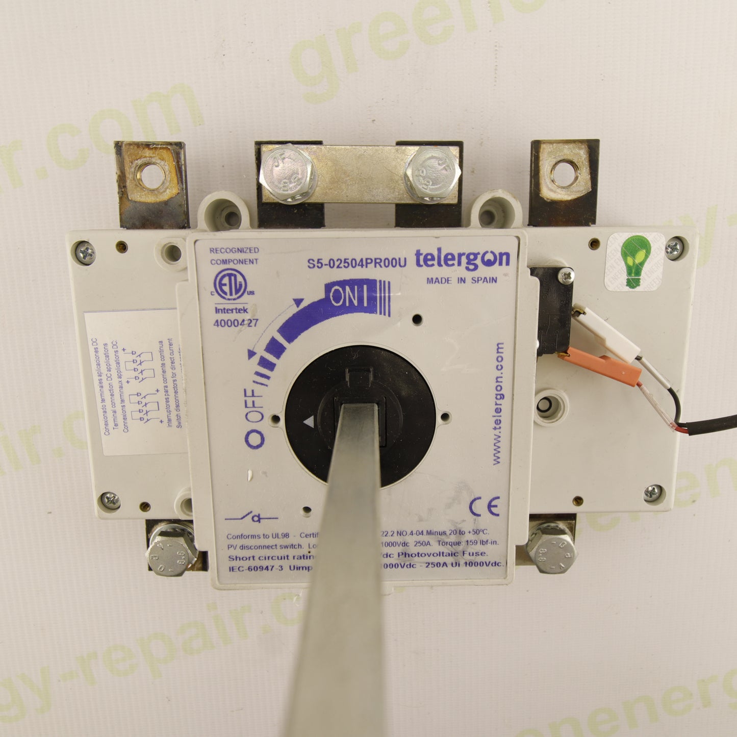 ABB Aurora Central Telergon S5-02504PR00U – DC Photovoltaic Disconnect Switch | 1000 Vdc | 250 A | 10 kA | Industrial Solar Inverter Isolator