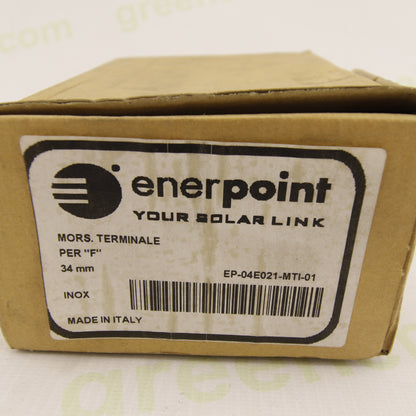 Enerpoint End Clamp F34 mm for Photovoltaic Modules – Stainless Steel Solar Panel Mounting Clamp – Box of 10 pcs