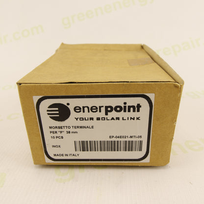 Enerpoint End Clamp F38 mm for Photovoltaic Modules – Stainless Steel Solar Panel Mounting Clamp – Box of 10 pcs