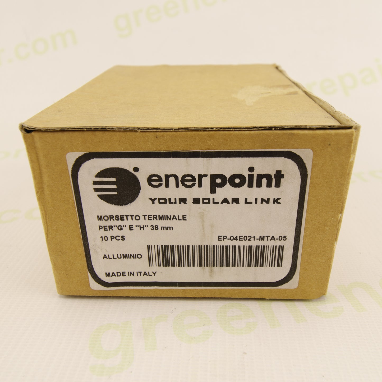 Enerpoint Aluminum End Clamp 38 mm for G, E & H Profiles – Spring Loaded PV Module Mounting Clamp | Made in Italy | Pack of 10