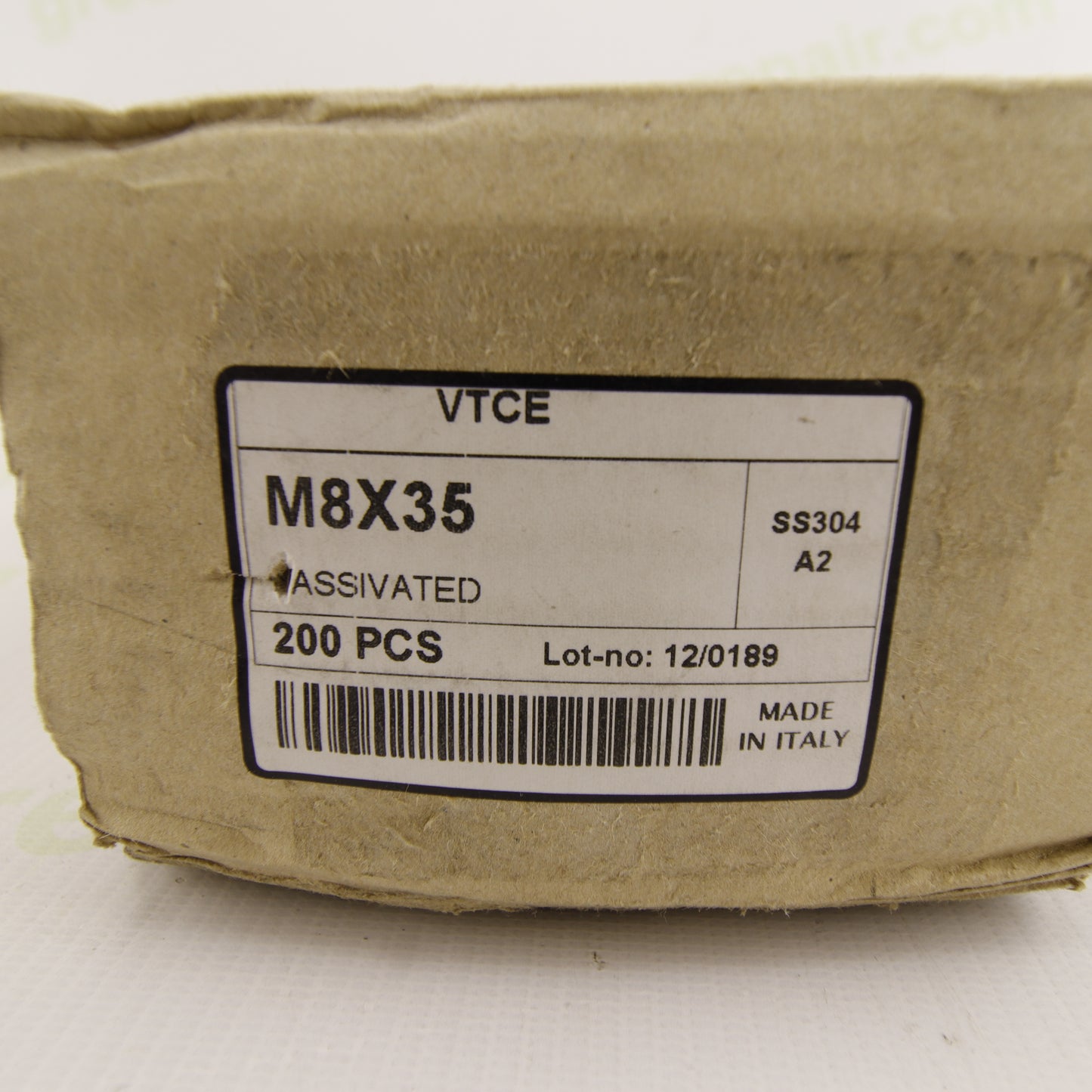 M8x35 Socket Head Cap Screw – A2 Stainless Steel SS304 – Hex Socket Cylindrical Head (VTCE) – Box of 200 pcs