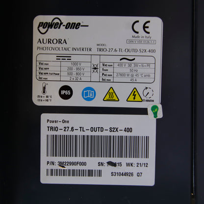 ABB Aurora TRIO-27.6-TL-OUTD-400 Inverter | 3-Phase | 27.6kW | Dual MPPT | Outdoor IP65