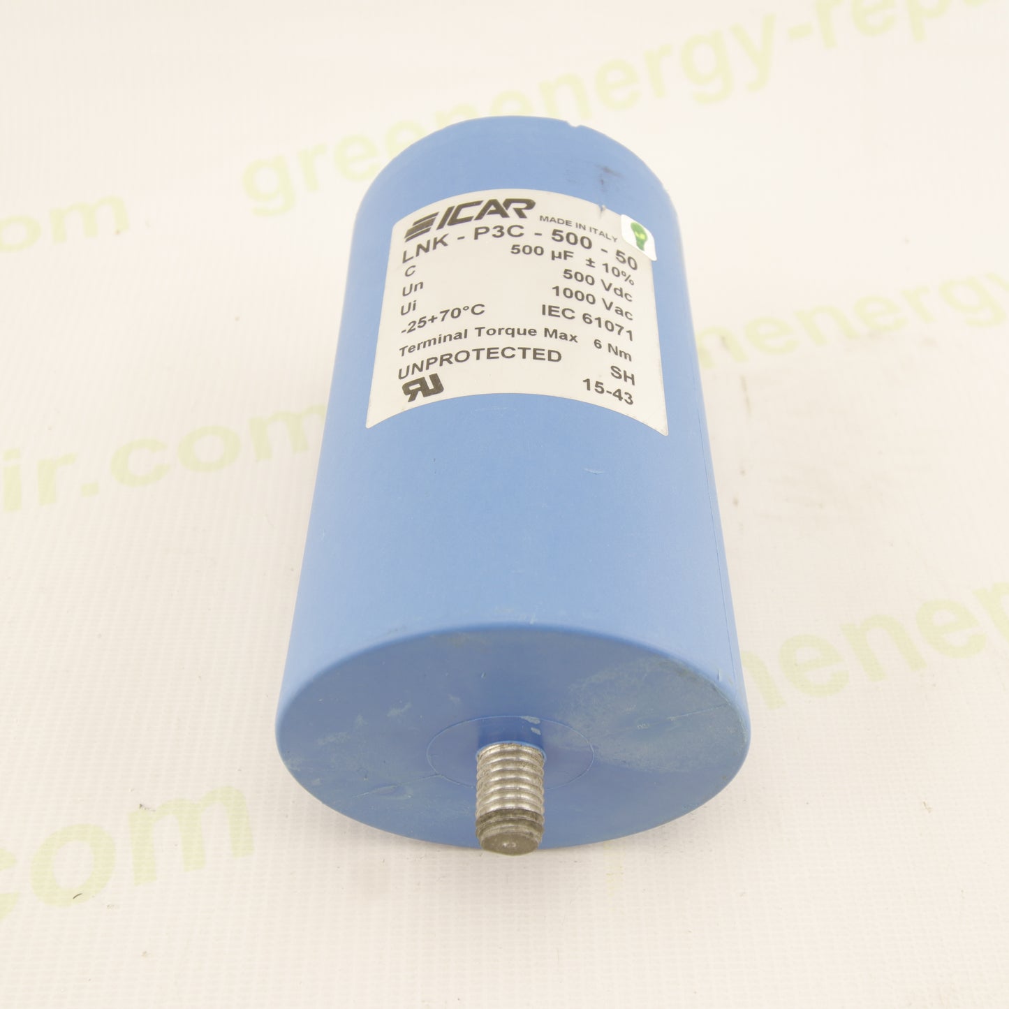 ICAR LNK-P3C-500-50 DC-Link Capacitor 500µF 500VDC ±10% – Industrial Capacitor for Photovoltaic Inverters & Power Converters