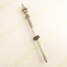 M12x250 mm Double Thread Stainless Steel Screw for Photovoltaic Mounting on Wood – A2 Inox with Nuts & EPDM Seal – Pack of 400 pcs