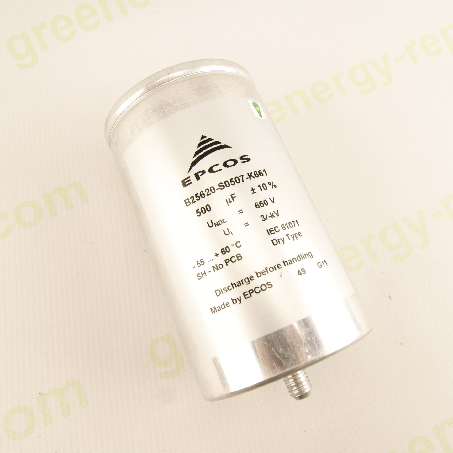 EPCOS B25620-S0507-K661 – 500 µF 660 V DC – Dry Type – IEC 61071