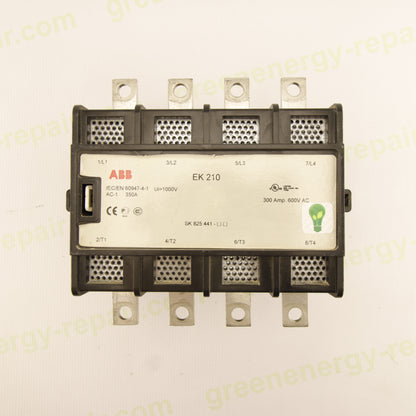 ABB EK210 Industrial Contactor 4-Pole 350A AC-1 Ui 1000V | SK825441 | With CAL16-11A Auxiliary Block