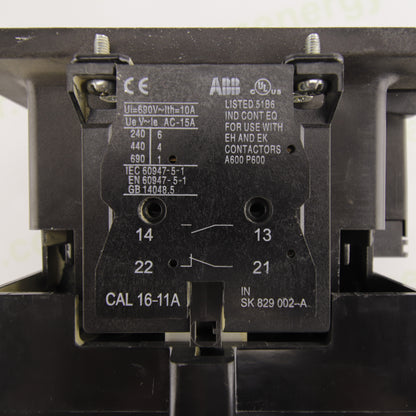 ABB EK210 Industrial Contactor 4-Pole 350A AC-1 Ui 1000V | SK825441 | With CAL16-11A Auxiliary Block