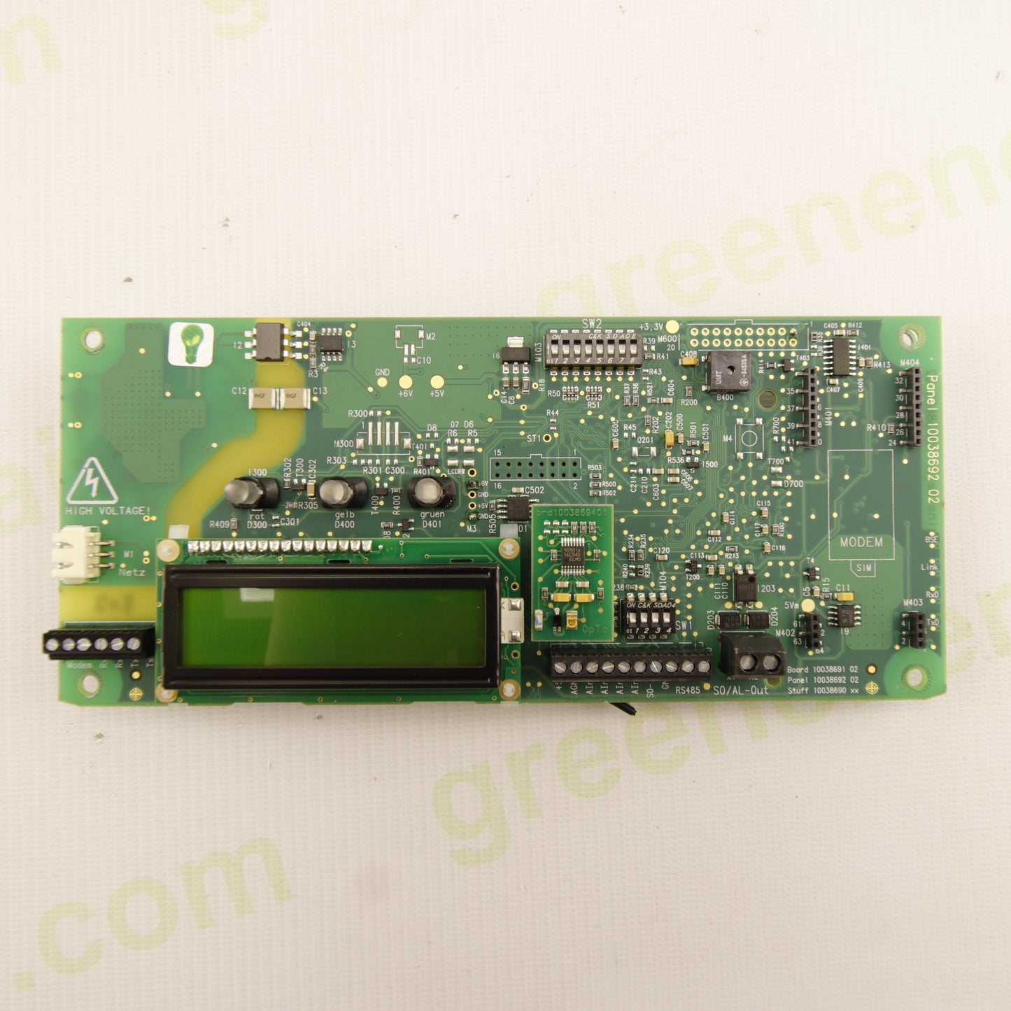 KOSTAL PIKO 5.5 DCS Display, Communication & Control Board 10038692.02 with LCD Panel for Photovoltaic Inverter