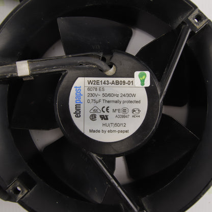 EBM-PAPST W2E143-AB09-01 Cooling Fan Kit (2 Fans) 230VAC 24/30W for Photovoltaic Inverters and Industrial Applications