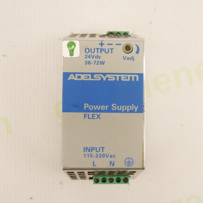 Adelsystem FLEX6024A 24VDC 72W 3A DIN Rail Power Supply – Industrial AC/DC Power Supply 115-230VAC