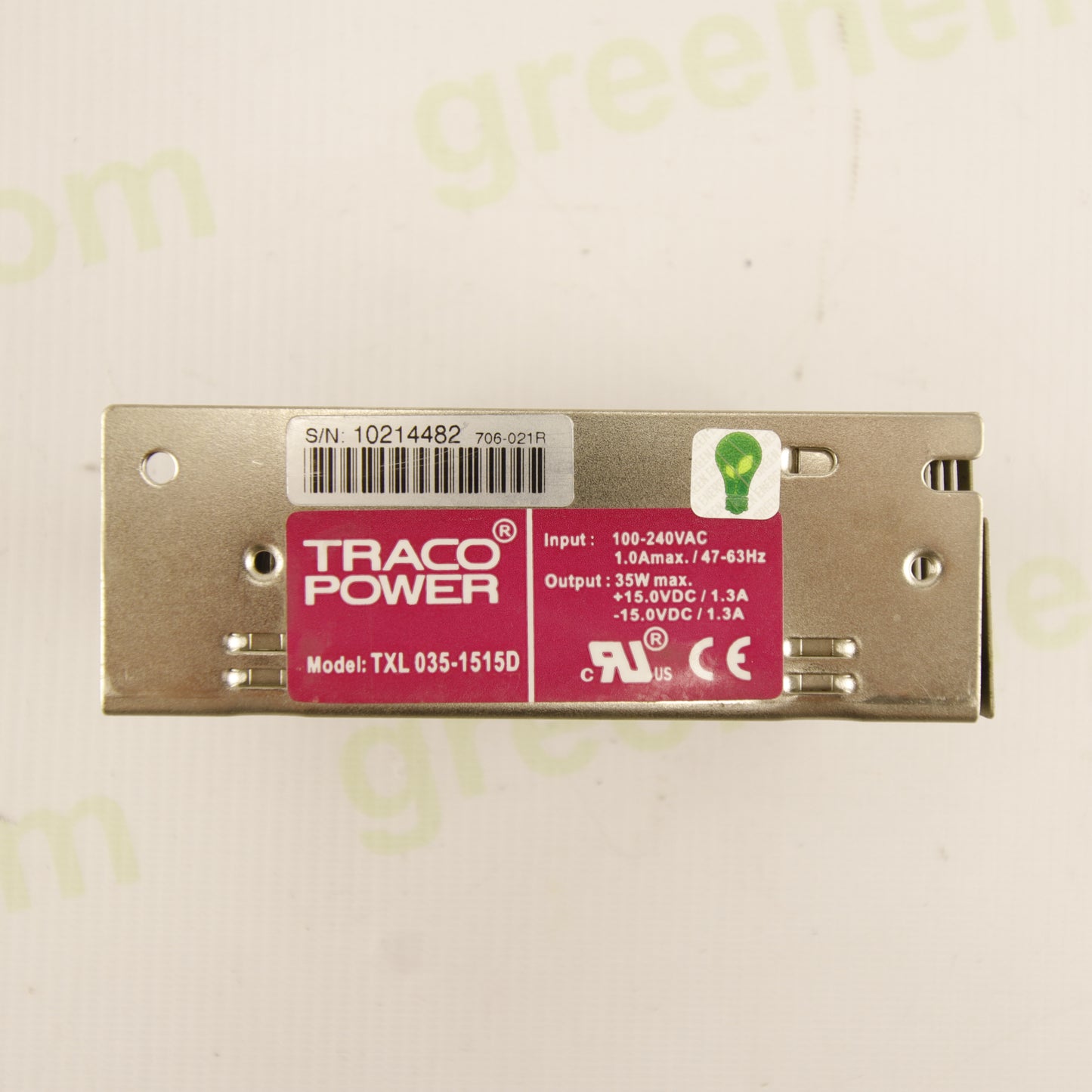 Traco Power TXL 035-1515D 35W Dual Output ±15VDC 1.3A Industrial AC/DC Switching Power Supply