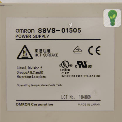 Omron S8VS-01505 | DIN Rail AC/DC Power Supply | 5 VDC | 2 A | 15 W | Made in Japan