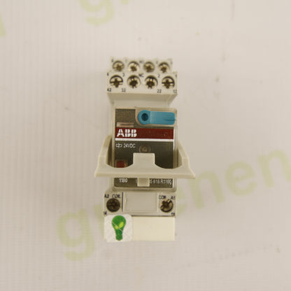 ABB CR-M4SS with CR-P/M 22 24VDC Interface Relay and CR-M4SS Socket Base 4 Changeover Contacts for DIN Rail