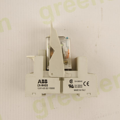 ABB CR-M4SS with CR-P/M 22 24VDC Interface Relay and CR-M4SS Socket Base 4 Changeover Contacts for DIN Rail
