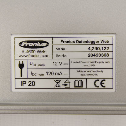 Fronius Datalogger Web | Remote Monitoring System | Art. No. 4,240,122 | Ethernet | IP20 |