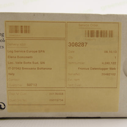 Fronius Datalogger Web | Remote Monitoring System | Art. No. 4,240,122 | Ethernet | IP20 |