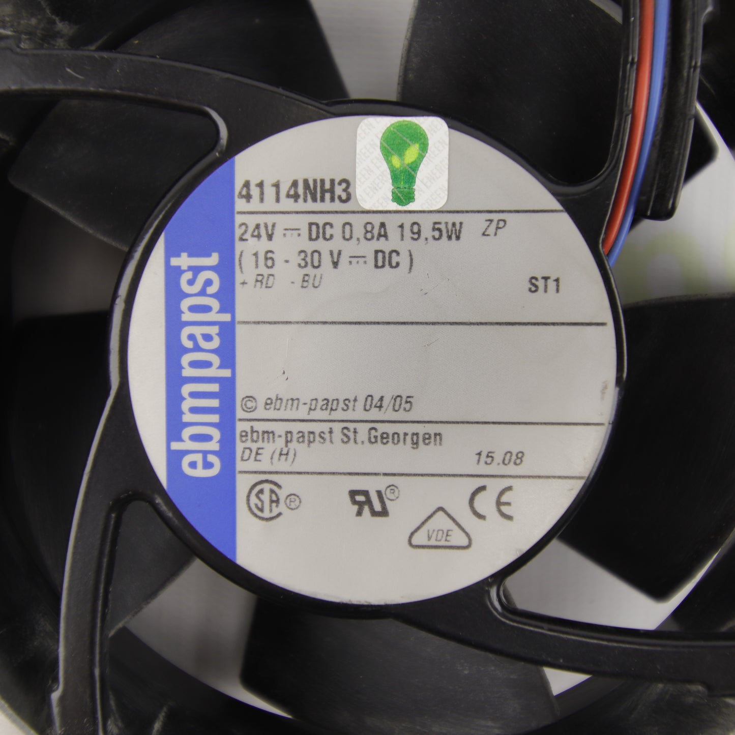 ebm-papst 4114NH3 Industrial Axial Fan | 24V DC | 0.8A | 19.5W