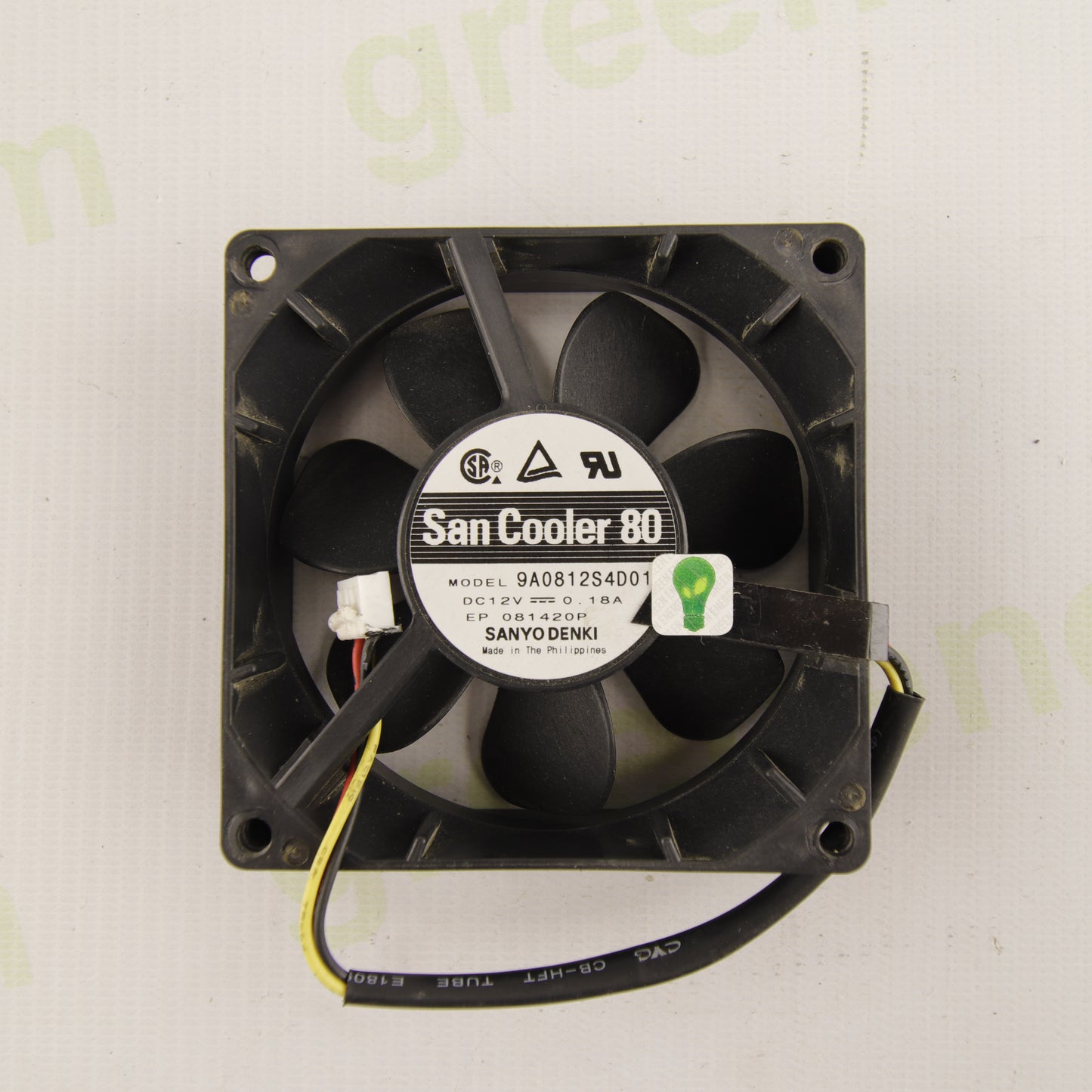 Sanyo Denki San Cooler 80 | 9A0812S4D01 | 80mm Cooling Fan | 12V DC | 0.18A