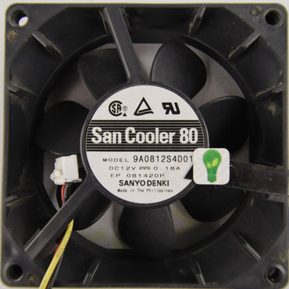 Sanyo Denki San Cooler 80 | 9A0812S4D01 | 80mm Cooling Fan | 12V DC | 0.18A
