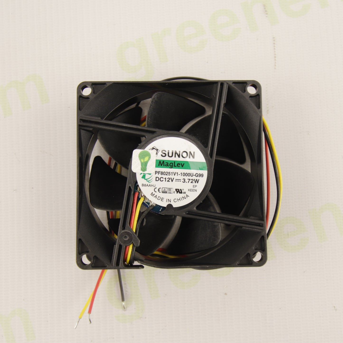 SUNON MagLev PF80251V1-1000U-G99 | 80 mm Axial Cooling Fan | 12 VDC | 3.72 W | 3-Wire | Industrial Cooling